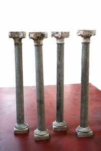 Antique marble columns. 1800s period.